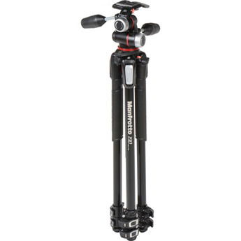 Manfrotto MK190XPRO3-3W Aluminum Tripod with 3-Way Pan/Tilt Head — thumbnail 4