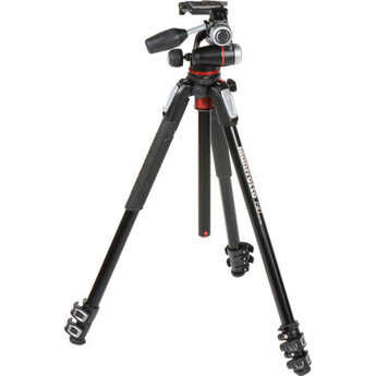 Manfrotto MK190XPRO3-3W Aluminum Tripod with 3-Way Pan/Tilt Head — thumbnail 5