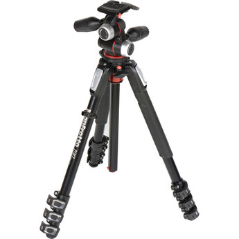 Manfrotto MK190XPRO4-3W Aluminum Tripod with 3-Way Pan/Tilt Head — thumbnail 3