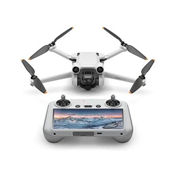 Dji Mini 3 Pro (DJI RC), Lightweight Drone with 4K Video, 48MP Photo, 34 Mins Flight Time, Less than 249 g, Tri-Directional Obstacle Sensing, Return to Home, Drone with Camera for Adults