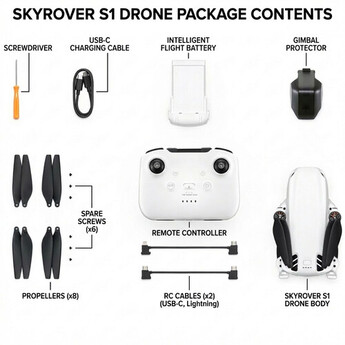 SKYROVER S1 Drone (White) — thumbnail 6