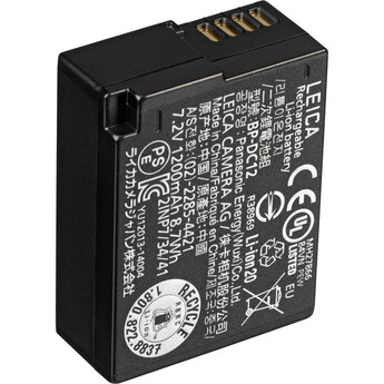Leica BP-DC 12 Lithium-Ion Battery for Select Leica Digital Cameras (7.2V, 1200mAh)