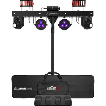 Chauvet dj GigBAR Move 5-in-1 Lighting System with Moving Heads, Pars, Derbys, Strobe, and Laser Effects