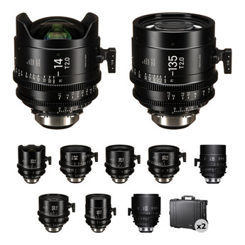 Sigma T1.5/T2 Cine FF High-Speed Art Prime 10-Lens Set (PL, Feet)