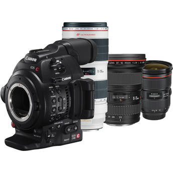 Canon C100 Mark II Cinema Camera with Triple Lens Kit
