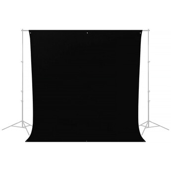 Westcott 9 x 10 Wrinkle-Resistant Cotton Backdrop (Rich Black) — thumbnail 2