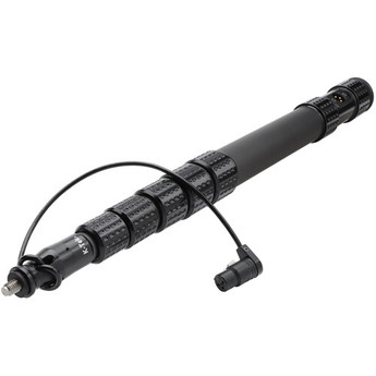 K-tek KP6CCR 6 KlassicPro Graphite 6-Section Boompole with Internal XLR Coiled Cable, Side Exit