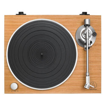 Audio Technica Fully Manual Belt-Drive Turntable- Wood — thumbnail 3