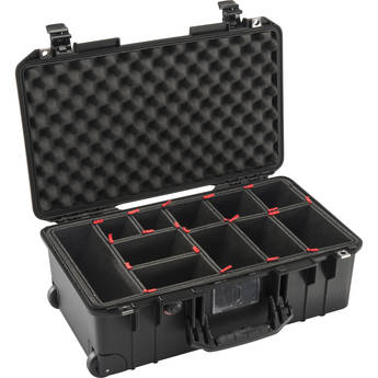 Pelican 1535AirTP Wheeled Carry-On Case (Black, with TrekPak Insert 2018-2)