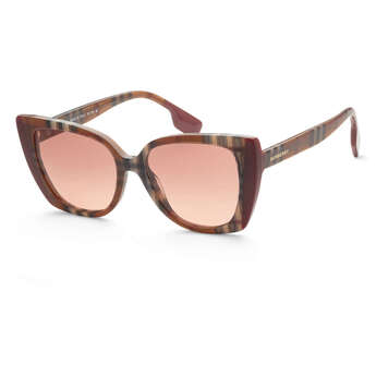 Burberry Women's 54mm Check Brown/Bordeaux Sunglasses BE4393-405413-54