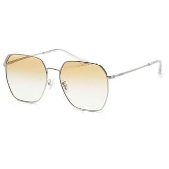 Coach Women's 60mm Shiny Silver Sunglasses HC7165D-90012Q-60