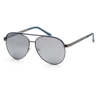 Guess Women's 60 mm Shiny Gunmetal Sunglasses GF0172-08C
