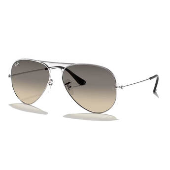 Ray-Ban Aviator Large Metal Polished Silver Light Grey Gradient