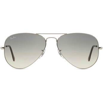 Ray-Ban Aviator Large Metal Polished Silver Light Grey Gradient — thumbnail 3