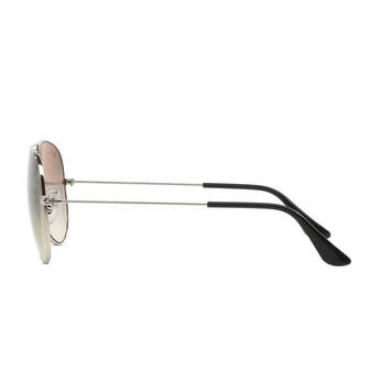 Ray-Ban Aviator Large Metal Polished Silver Light Grey Gradient — thumbnail 4