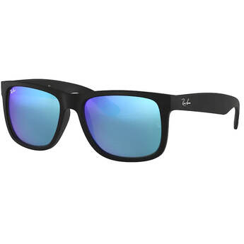Ray-Ban Justin Rubber Black Blue Flash Plastic