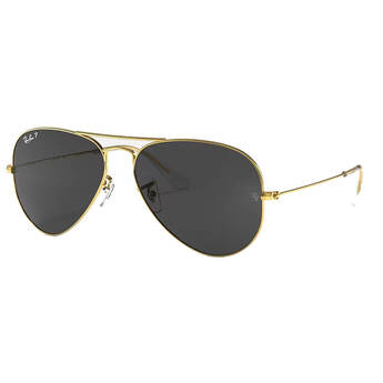 Ray-Ban Aviator Large Metal Polished Gold Black Classic