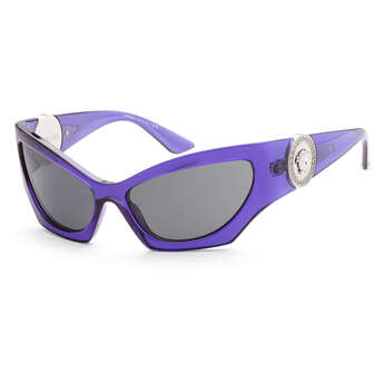 Versace Women's VE4450-541987-60 Fashion 60mm Transparent Violet Sunglasses