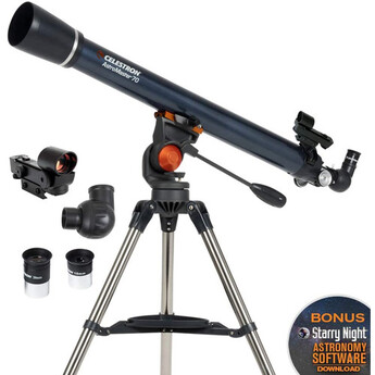 Celestron AstroMaster 70AZ 70mm f/13 Alt-Az Refractor Telescope — thumbnail 3