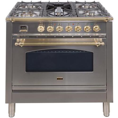 Ilve Upn90fdvggi 36 Gas Freestanding Range Greentoe