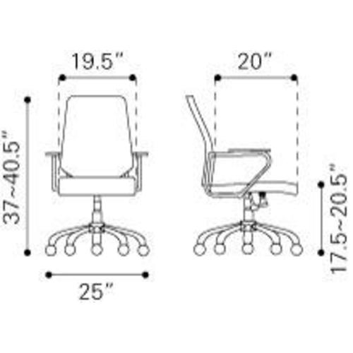 205167 - Enterprise Low Back Office Chair Orange