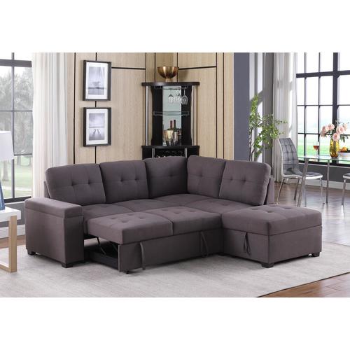 Lilola Home Fabric Sectional Sofa 89137 Brown