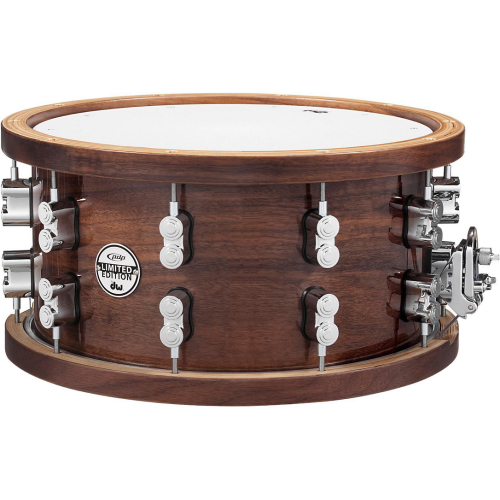 PDP Limited Edition Dark Stain Walnut and Maple Snare with Walnut