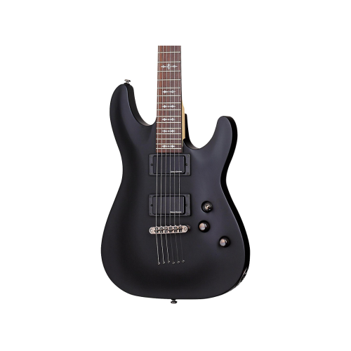 black schecter guitar