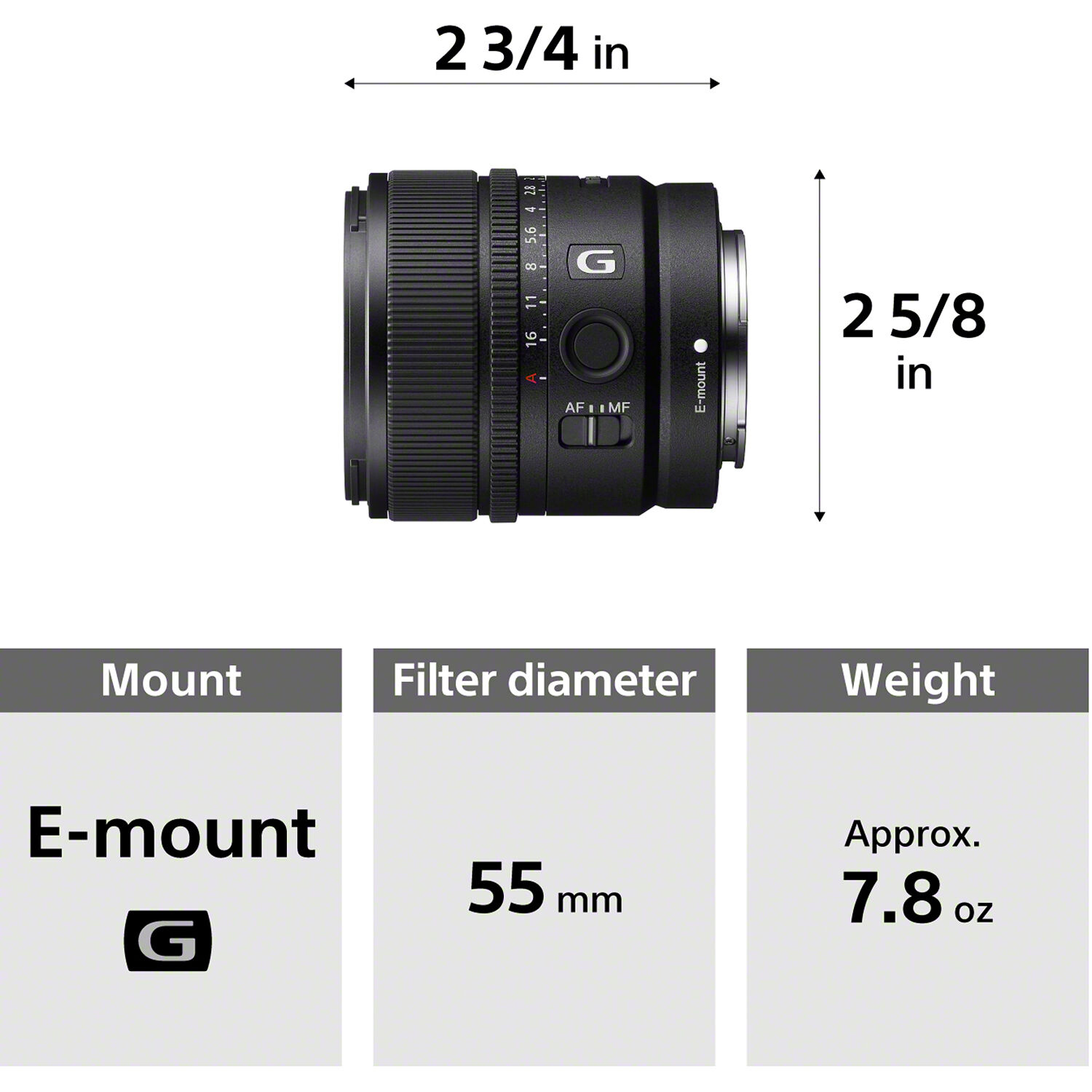 Sony E 15mm f/1.4 G Lens SEL15F14G Greentoe