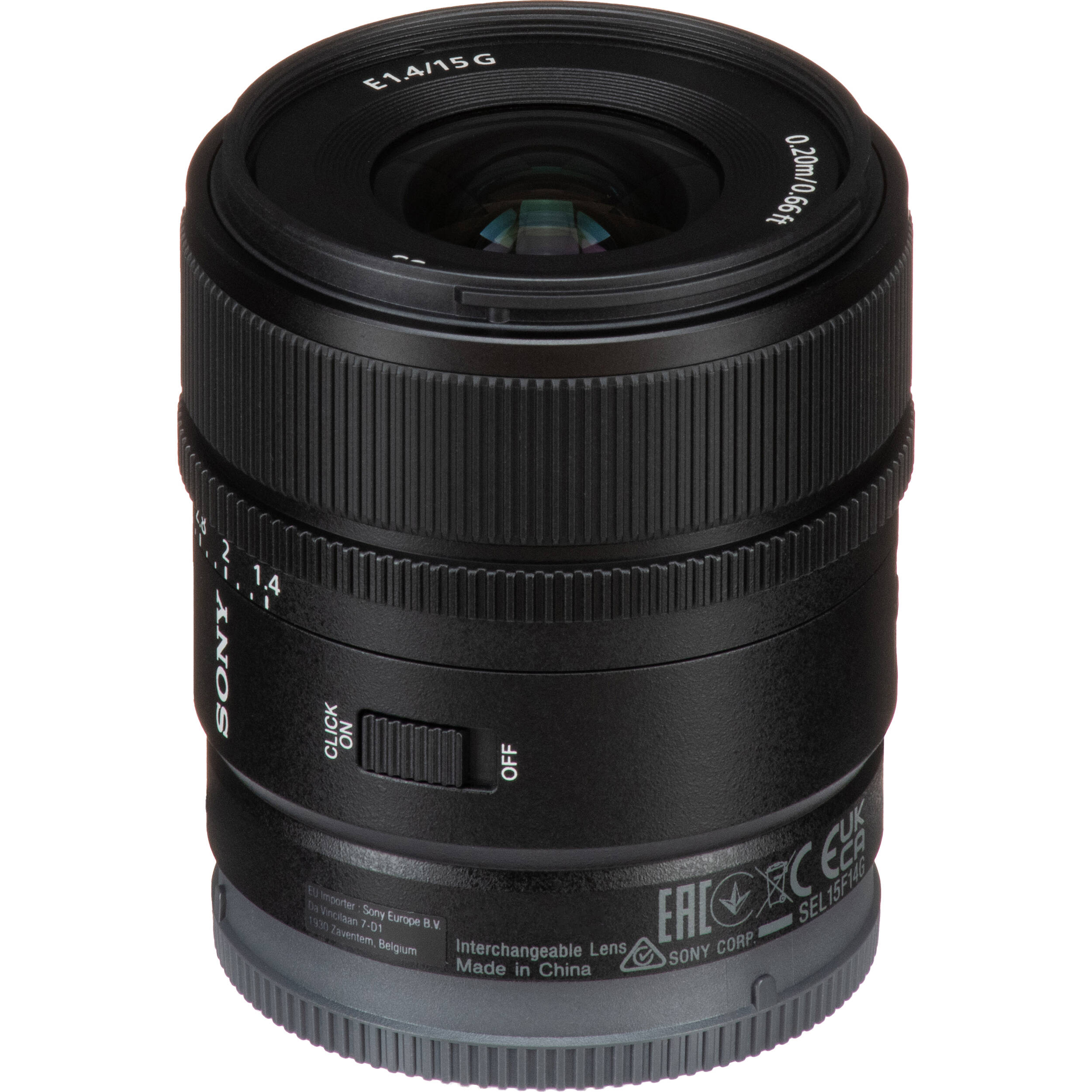 Sony E 15mm f/1.4 G Lens SEL15F14G Greentoe