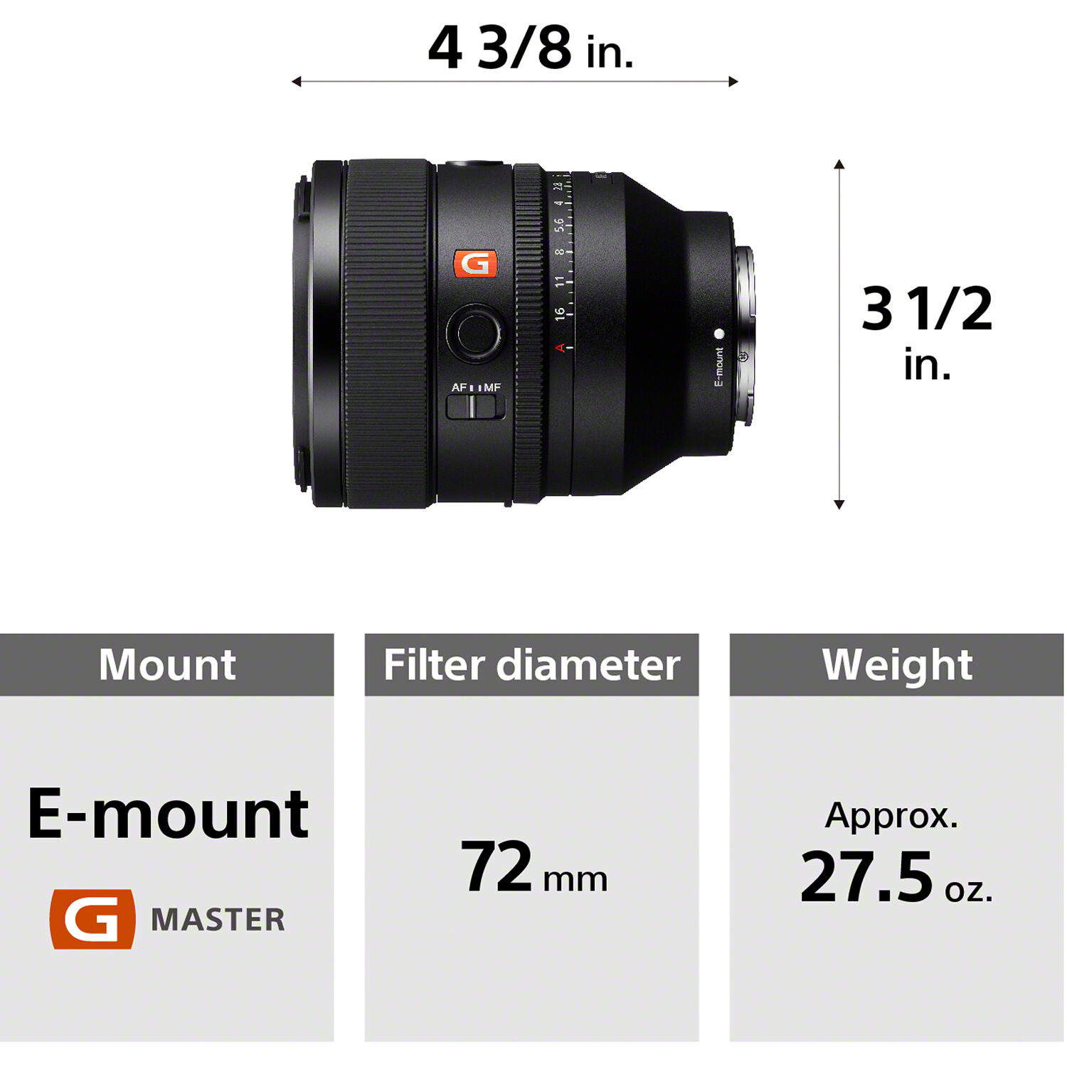 Sony FE 50mm f/1.2 GM Lens SEL50F12GM Greentoe