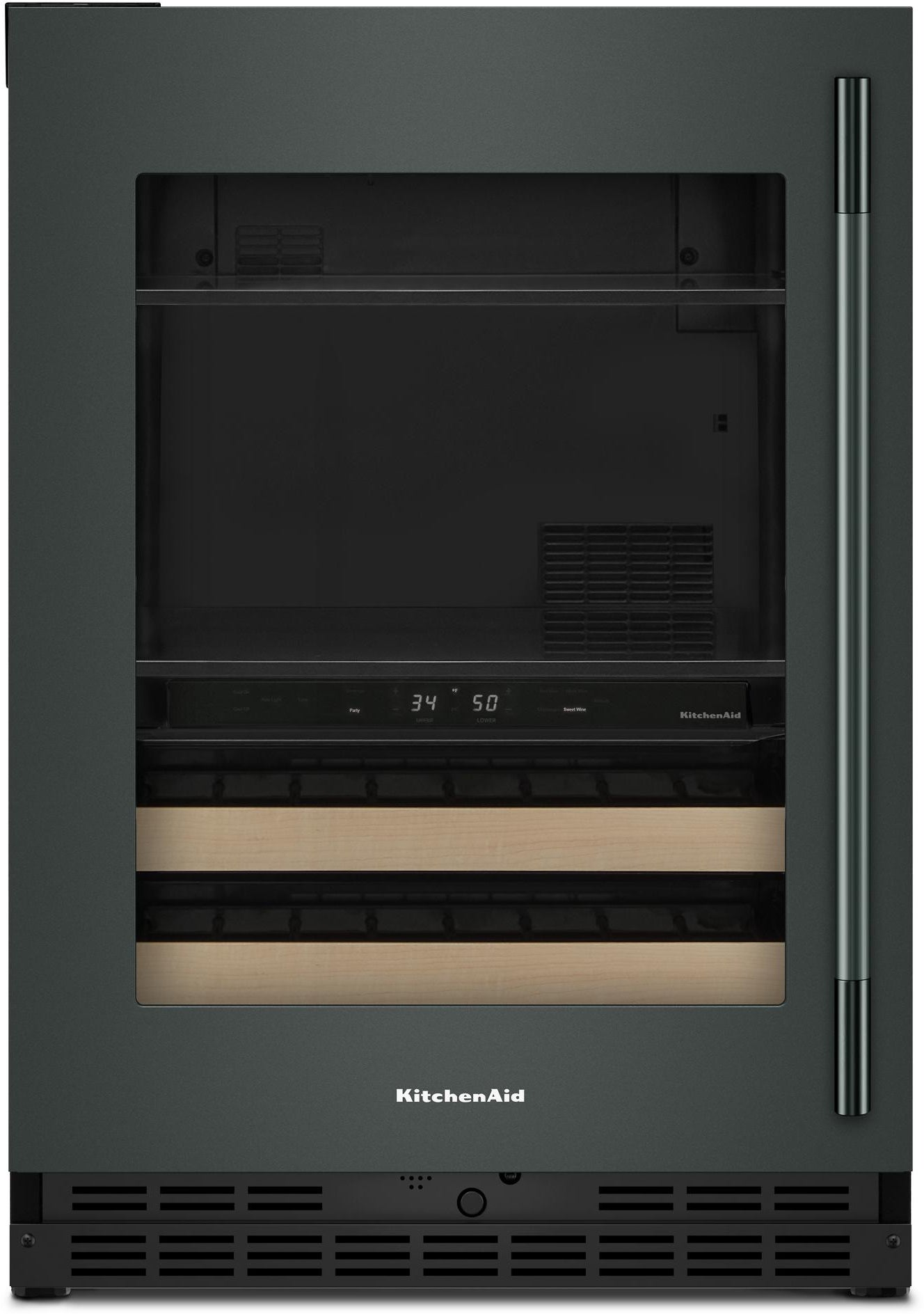 KitchenAid KUBL524SJP 24 Inch Built-In Undercounter Dual Zone Beverage Center Juniper