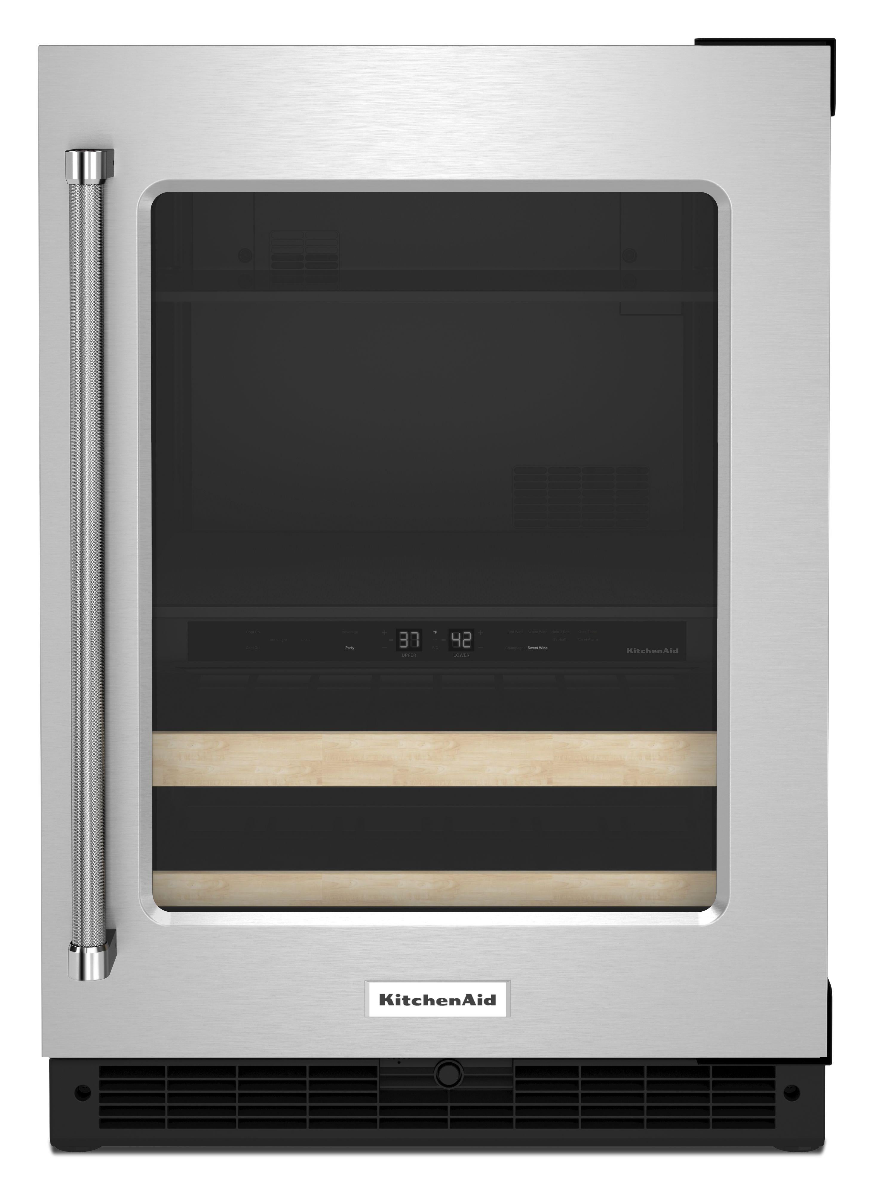 Kitchen Aid KUBR214KSB 24 Inch Freestanding or Built-In Beverage Center