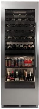 Perlick 30 Inch Column Beverage, Dual Zone, Glass Overlay Ready: Panel Ready, Left Hinge