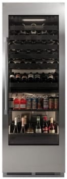 Perlick CR30C24RL 30 Inch Column Beverage, Dual Zone, Glass Overlay Ready: Panel Ready, Glass