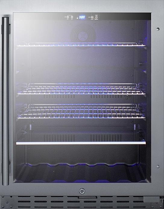 Summit ALBV2466CSS 24 Inch Stainless Steel Freestanding or Built In Beverage Center
