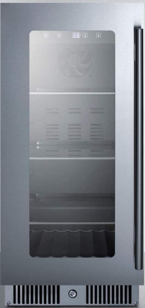 Summit CL156BVLHD  Classic Series 15 Inch Stainless Steel Freestanding or Built-In Beverage Center