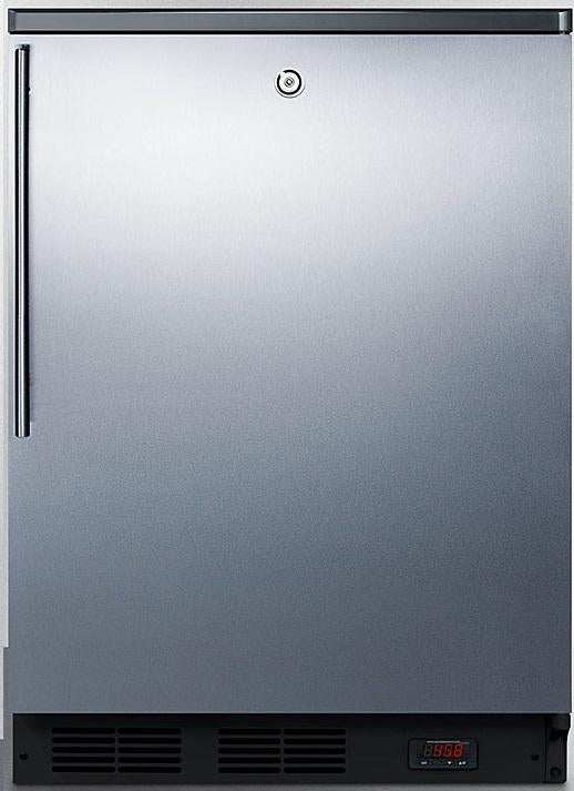 Summit FF7LBLKBIPUBSSHV 24 Inch Beverage Center