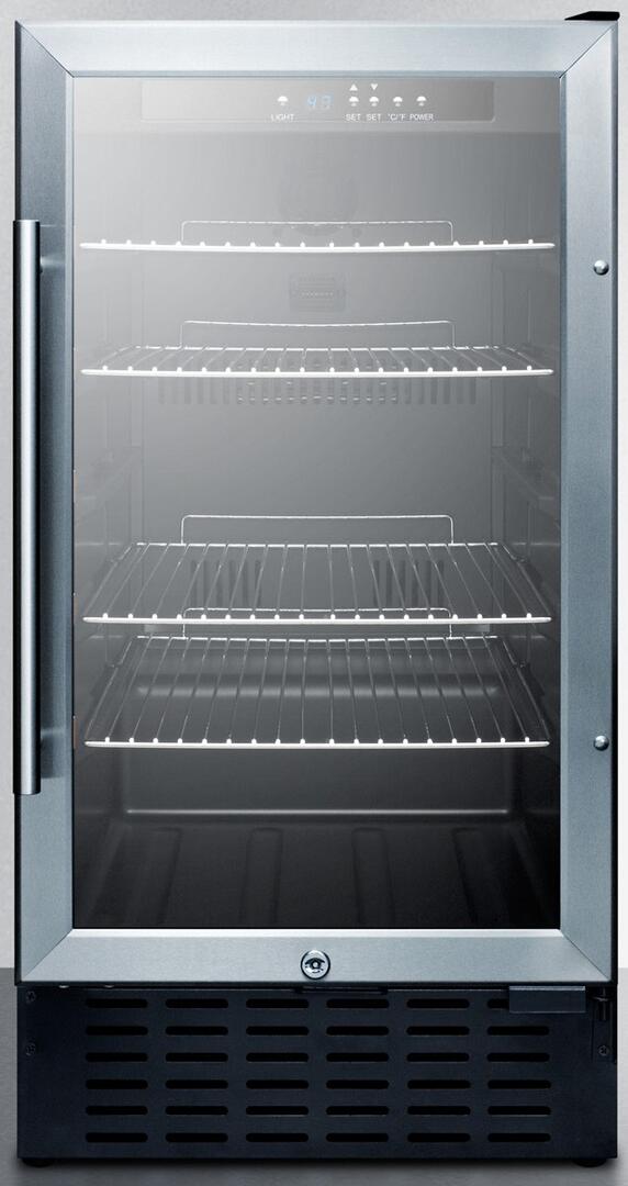 Summit SCR1841B 18 Inch Stainless Steel Freestanding or Built In Beverage Center