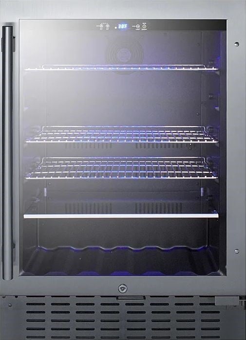 Summit SCR2466BCSS 24 Inch Stainless Steel Freestanding or Built In Beverage Center