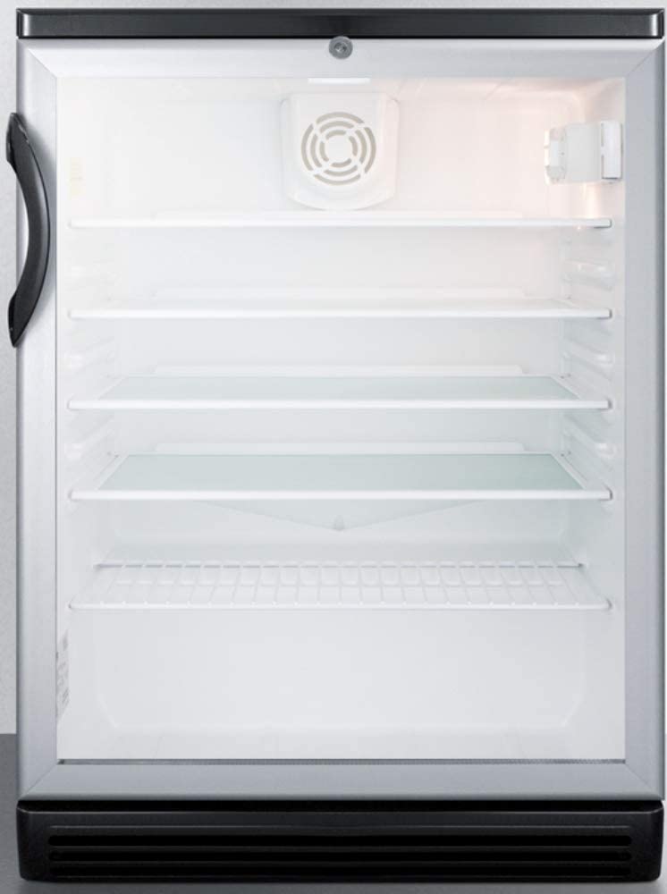 Summit SCR600BGLBIADA 24 Inch Stainless Steel Freestanding or Built In Beverage Center