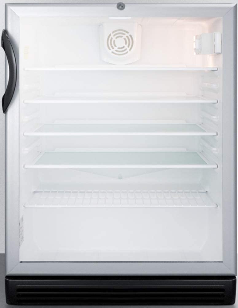 Summit SCR600BGLBIDTPUBADA 24 Inch Stainless Steel Freestanding Beverage Center