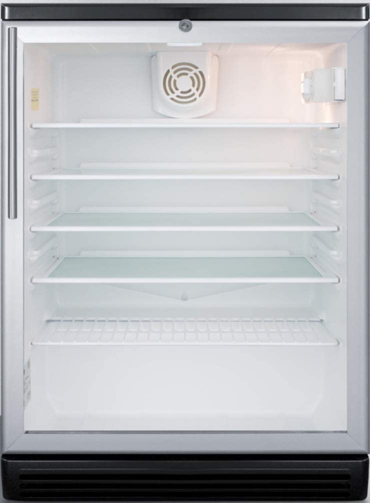 Summit SCR600BGLBIHV 24 Inch Stainless Steel Freestanding or Built In Beverage Center