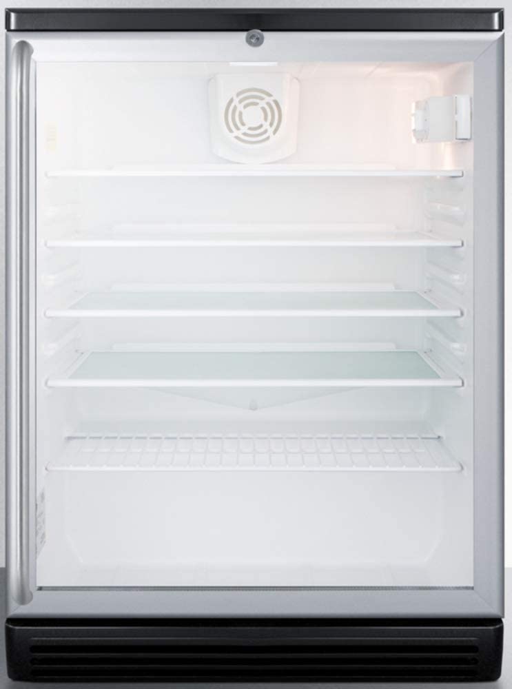 Summit SCR600BGLBISH 24 Inch Stainless Steel Freestanding or Built In Beverage Center