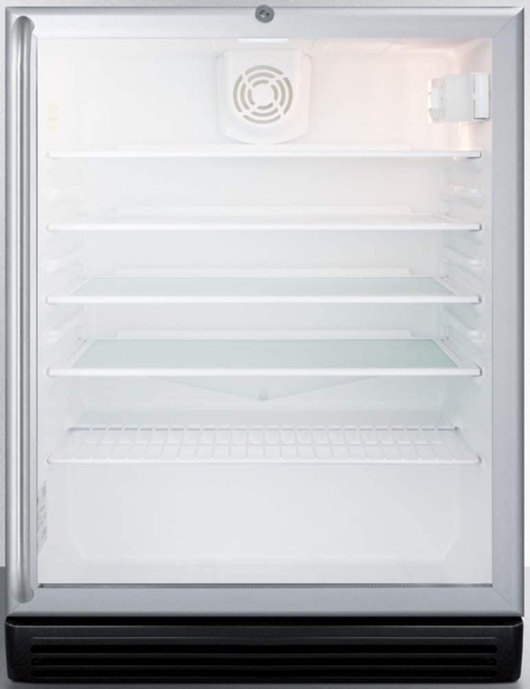 Summit SCR600BGLBISHADA 24 Inch Stainless Steel Freestanding or Built In Beverage Center