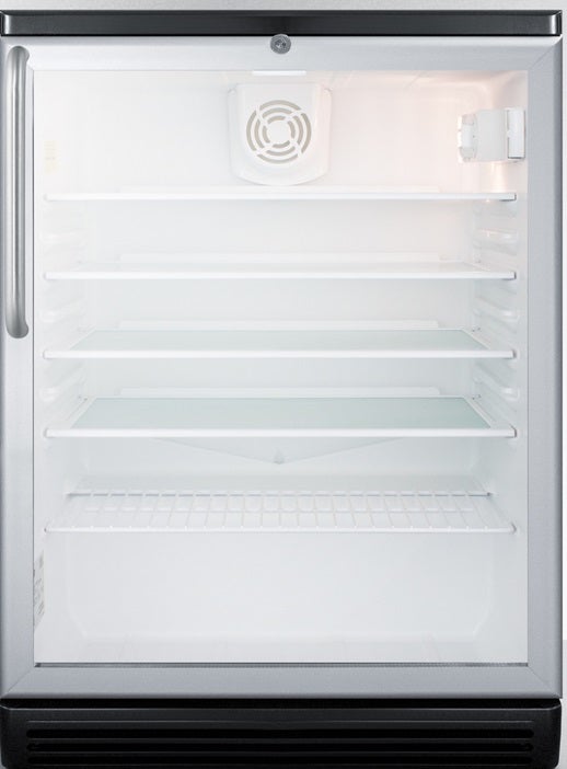 Summit SCR600BGLBITB 24 Inch Stainless Steel Freestanding or Built In Beverage Center