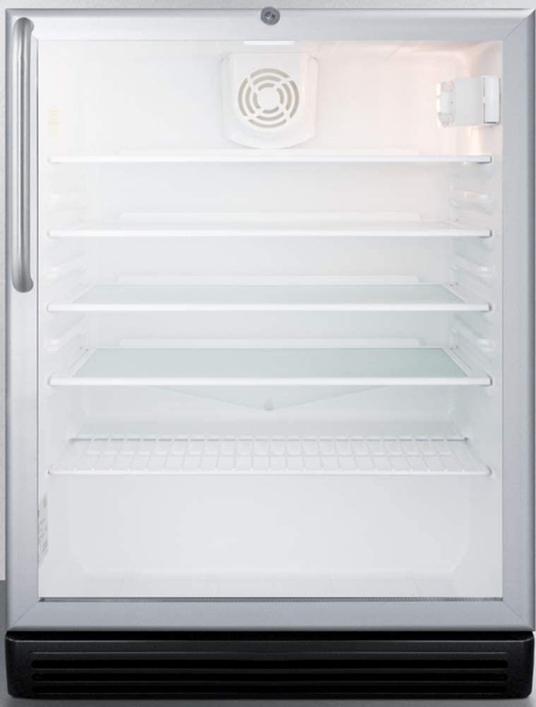 Summit SCR600BGLCSS 24 Inch Stainless Steel Freestanding or Built In Beverage Center