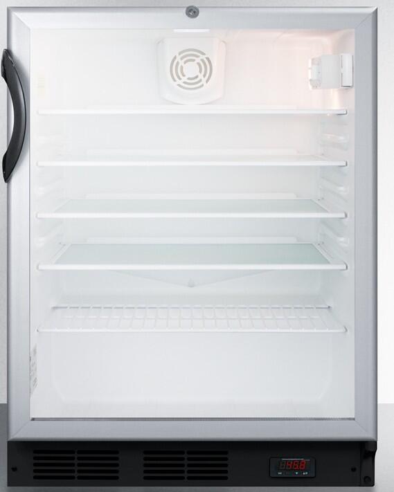 Summit SCR600BGLDTPUBADA Stainless Steel Freestanding or Built In Beverage Center