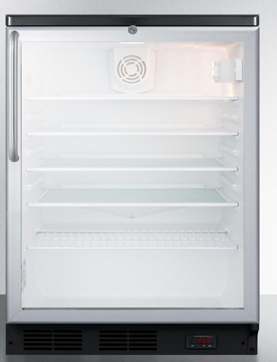 Summit SCR600BGLDTPUBTB Stainless Steel Freestanding or Built In Beverage Center