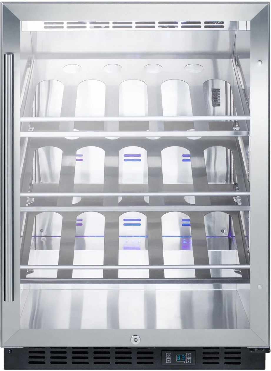 Summit SCR610BLSD 4.25 Inch Silver Built In Beverage Center